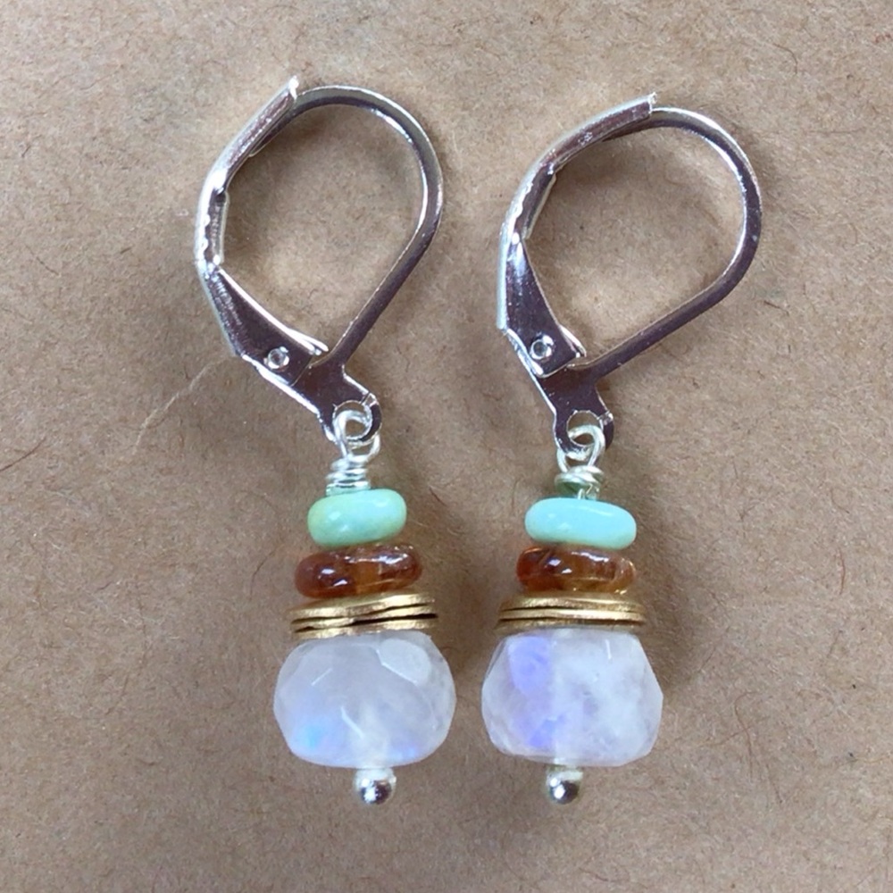 Top Quality Moonstone Silver 925 Earrings Sundance Charm